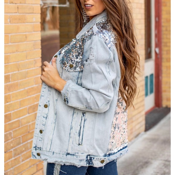 L&B Jackets & Blazers - SOLD OUT L&B TRENDING Denim & Sequin Jacket